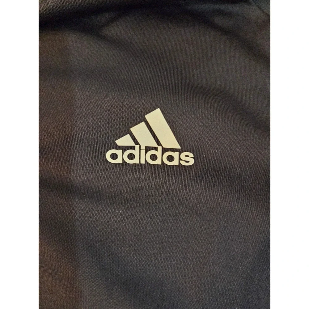 Vintage Adidas Mens Climalite Short Sleeve Athletic Shirt Black Colorblock Large